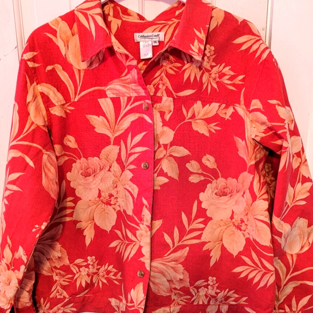 Women's floral 100% cotton jacket